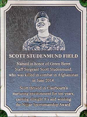 military image casting plaque